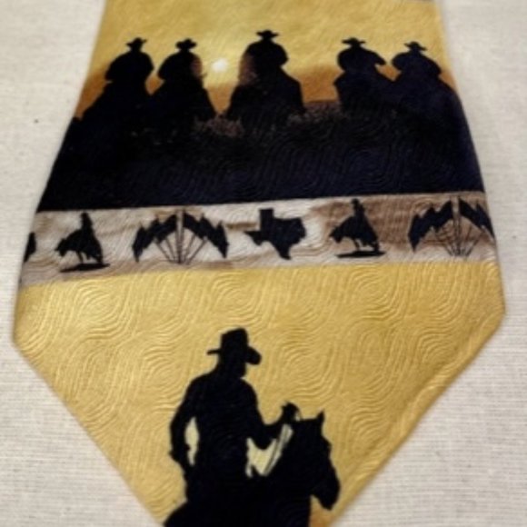 Yellowstone Cowboy Sunset Riders Ralph Martin Tru-West Rockmount Ranch Wear TIE - Picture 1 of 10